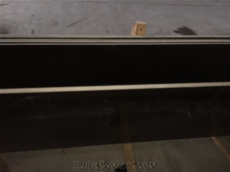 Chinese Mongolia Pure Black Granite Slabs