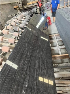 Factory Price Sandalwood Grain Black Granite Stone Staircase