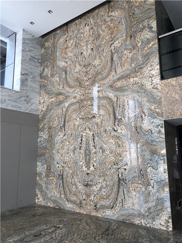 Luxury Golden Grain Wave Marble Tiles