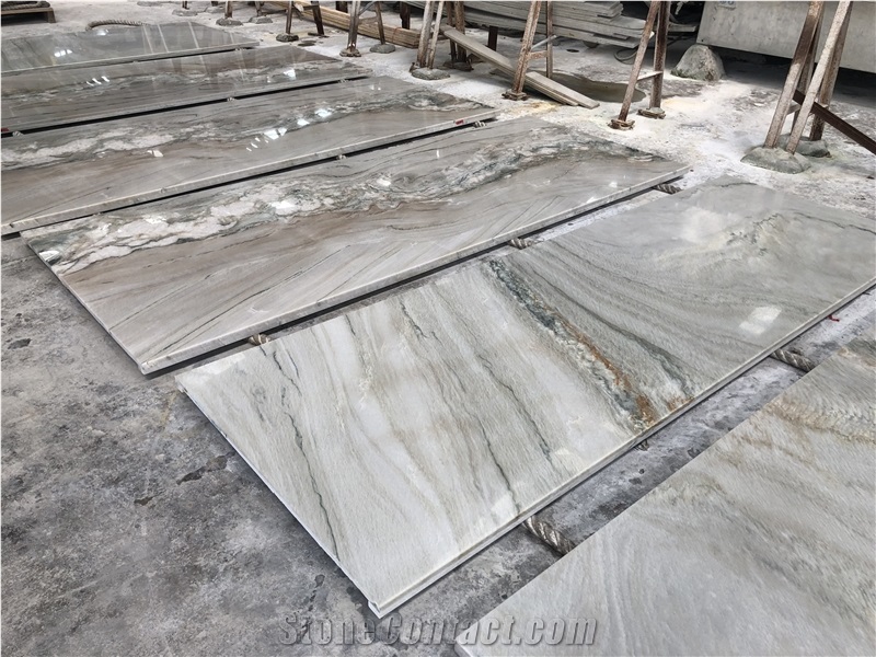 Luxury Golden Grain Wave Marble Tiles