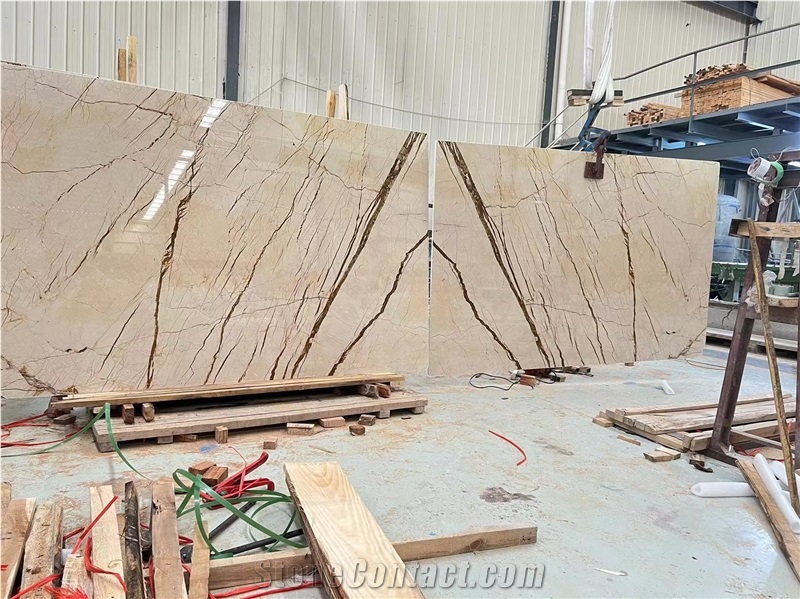 Sofitel Gold Marble Slabs For Decoration