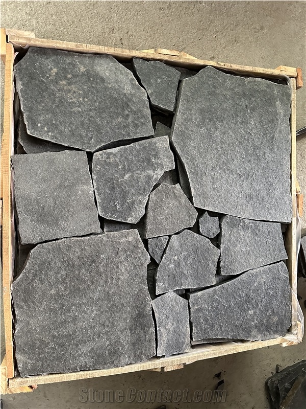Black Basalt Crazy Flagstone Pavers