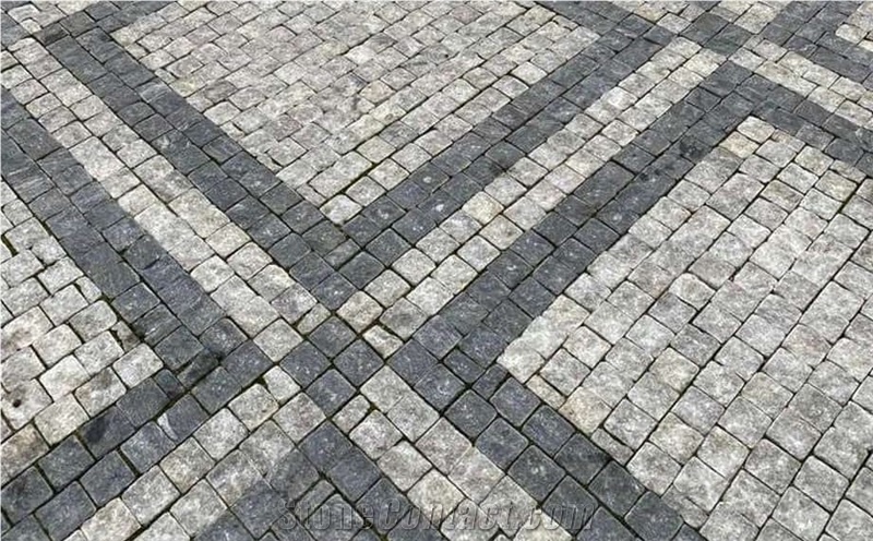 Granite Cobblestone, Halayeb Granite Pavers, Cubestone