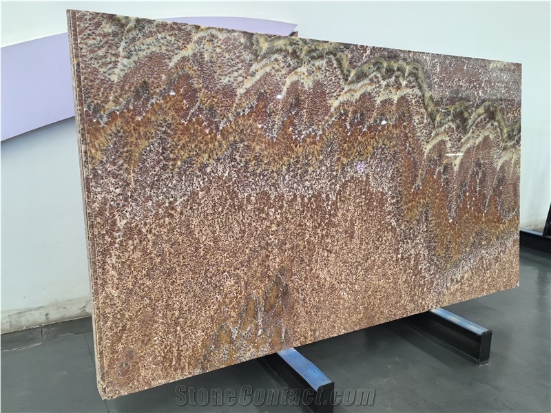 Beach Red Onyx Slabs