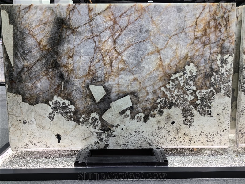 Big Golden Crystal Patagonia Quartzite Slabs