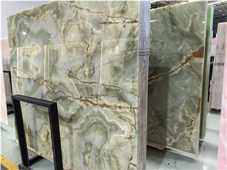 Dark Green Onyx Slabs