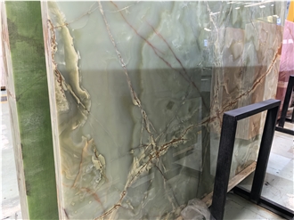 Dark Green Onyx Slabs