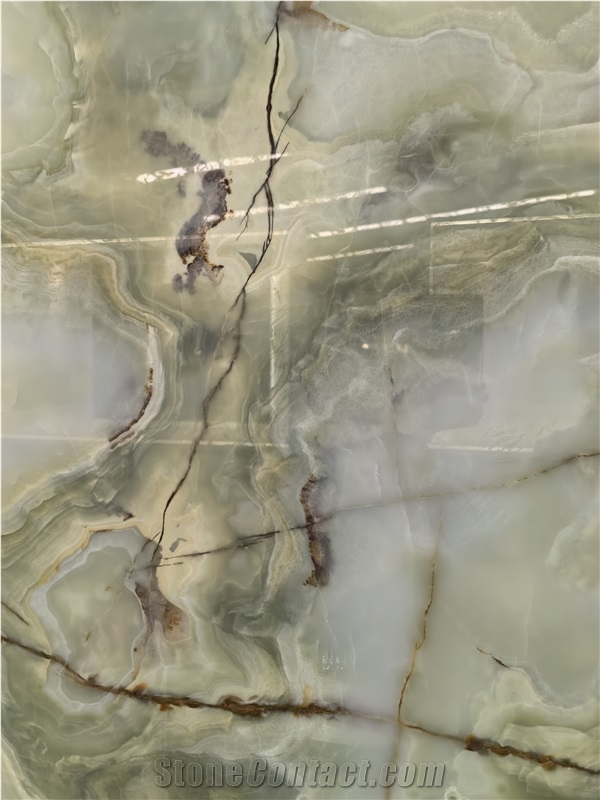 Dark Green Onyx Slabs