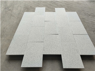 Flamed Silver Grey Granite Tile Paving Stone