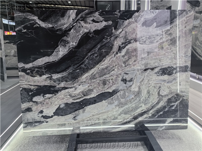 Fusion White Marble Slab Tiles