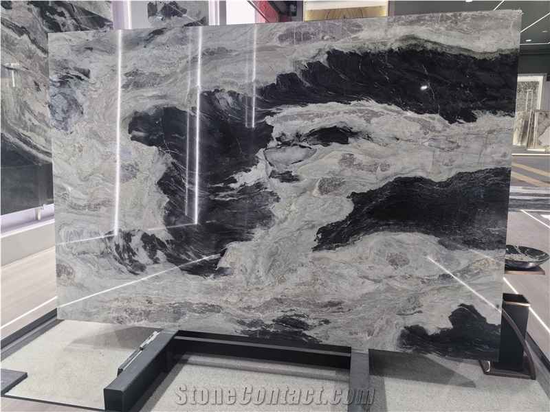 Fusion White Marble Slab Tiles