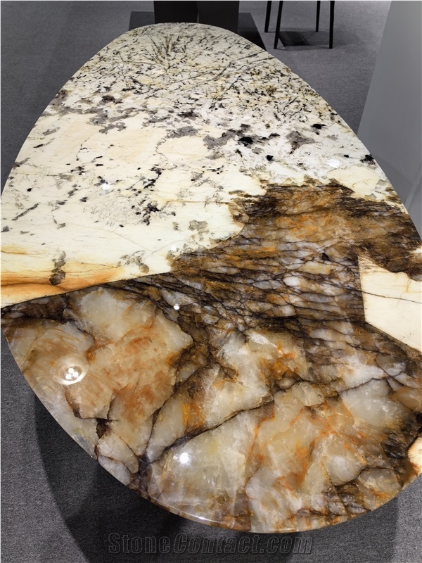 Golden Patagonia Quartzite Cafe Table Tops