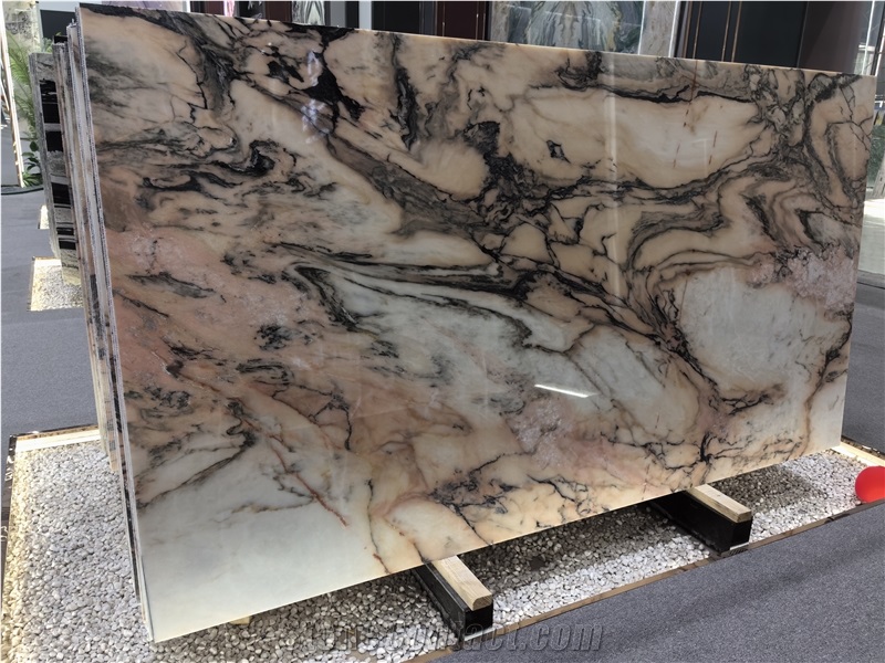 Golden River Marble Slab Tiles