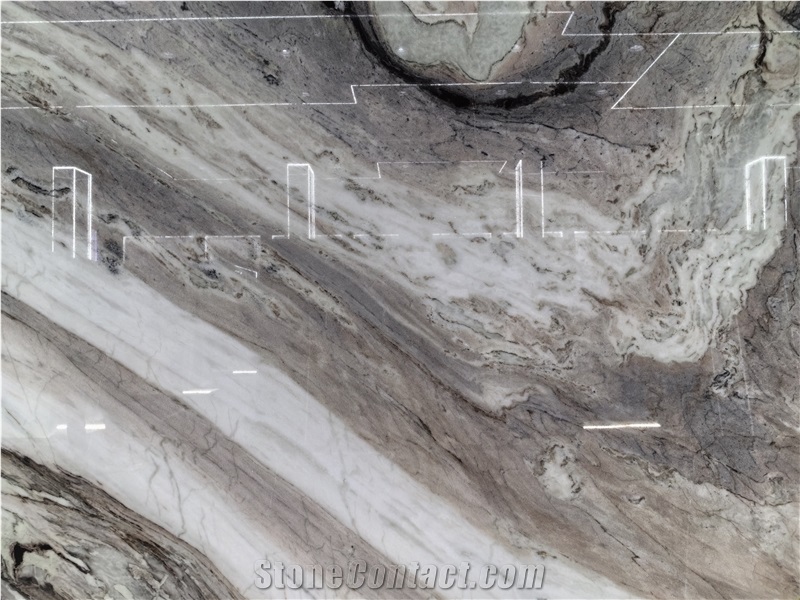 Ice Age White Quartzite Slabs