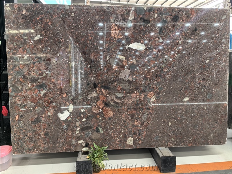 Multicolour Red Marinace Granite Slabs