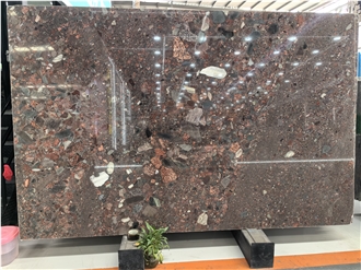 Multicolour Red Marinace Granite Slabs