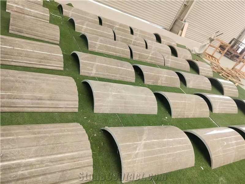 Natural Stone Cream Marfil Marble Column