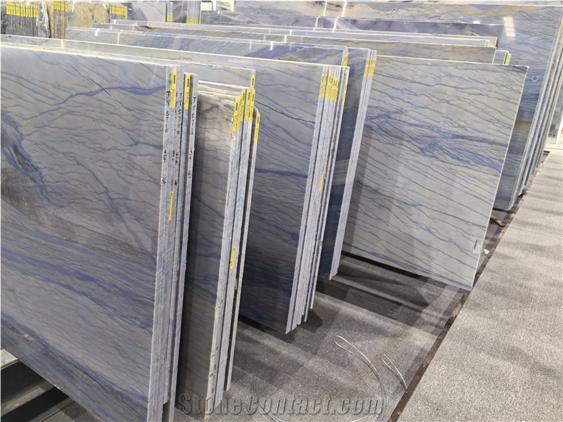 Polished Azul Macaubas Quartzite Slabs