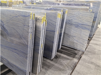 Polished Azul Macaubas Quartzite Slabs
