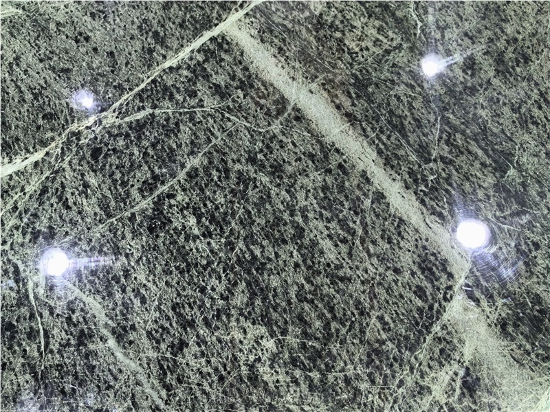 Prada Green Marble Reception Desk Tops