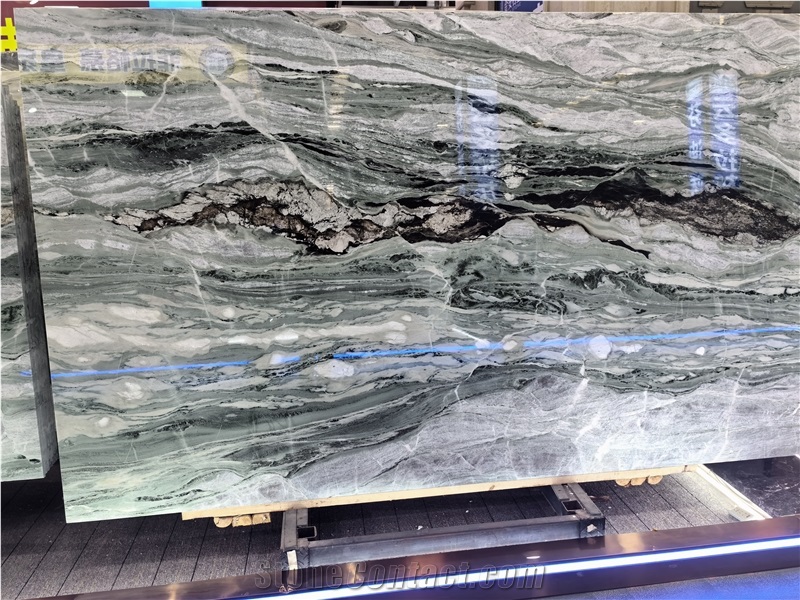 Silk Green Marble Slab Tiles