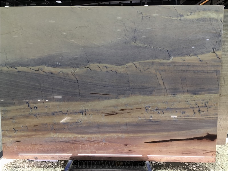 Sunset Blue Quartzite Slab Tiles