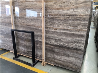 Titanium Silver Travertine Slabs