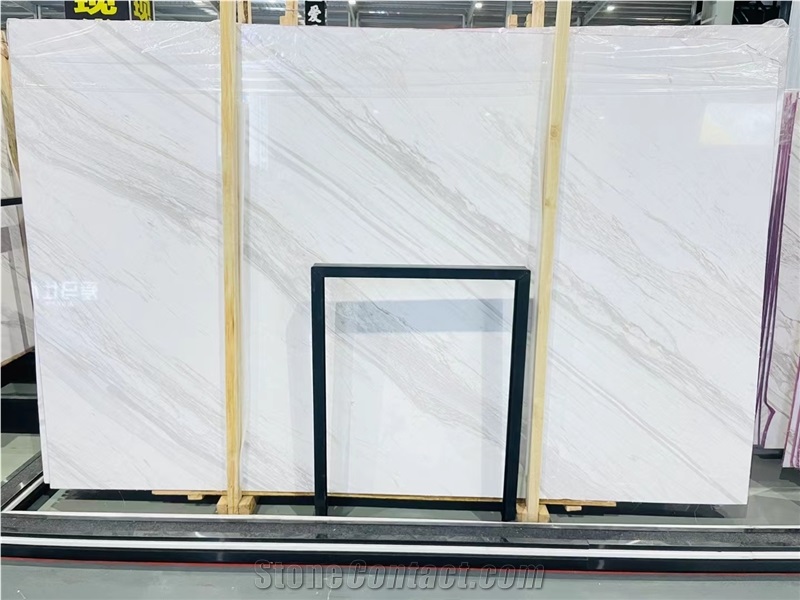 Volakas White Marble Slab Tiles