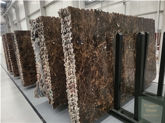 Dark Emperador Marble Slabs Polished
