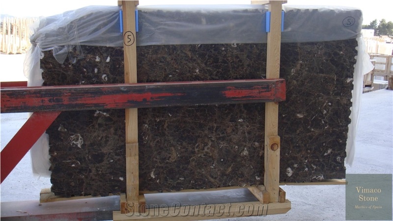 Dark Emperador Marble Slabs Polished