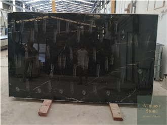 Nero Marquina Marble Slabs Polished Tiles