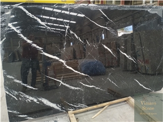 Nero Marquina Marble Slabs Polished Tiles