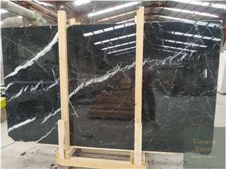 Nero Marquina Marble Slabs Polished Tiles