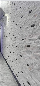 Thassos Crystal White Marble Split Finish Wall Panels