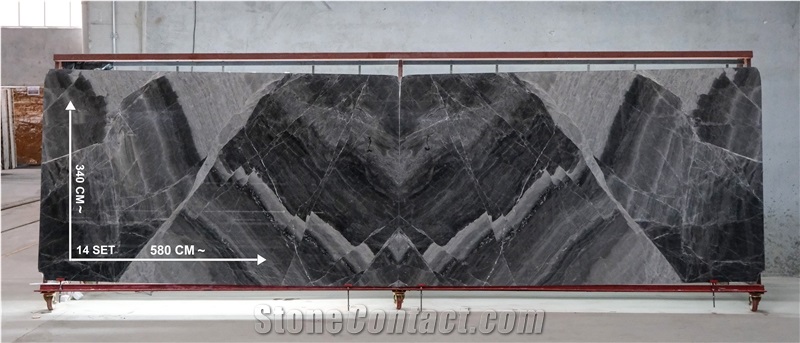 Hermes Grey Bookmatch Tiles