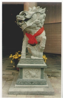 Antique Chinese Style Temple Lion  Sculpture For Landscape