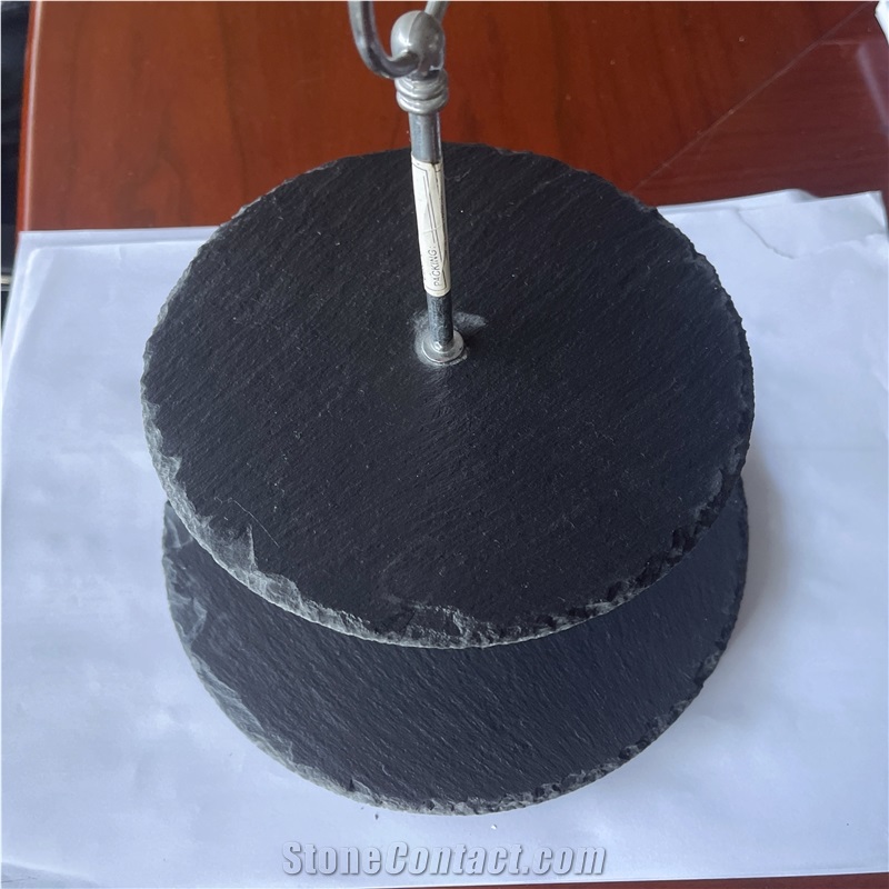 Black Slate Stone Cheese Board Plate  Kitchen Accessories