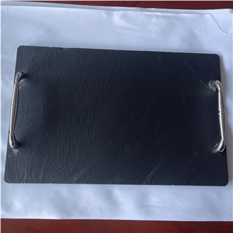 Black Slate Stone Cheese Board Plate  Kitchen Accessories