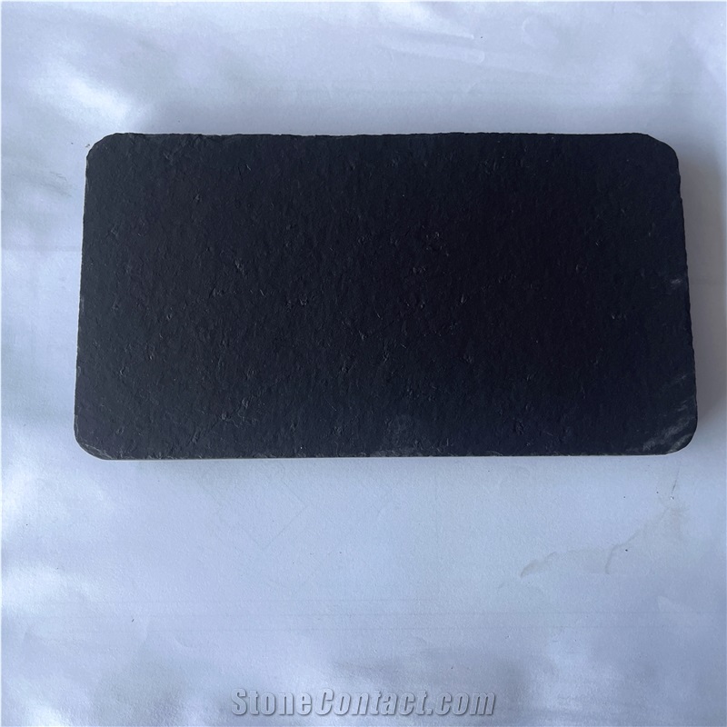 Black Slate Stone Cheese Board Plate  Kitchen Accessories