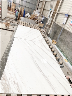 Book Matched Volakas White Marble Slabs
