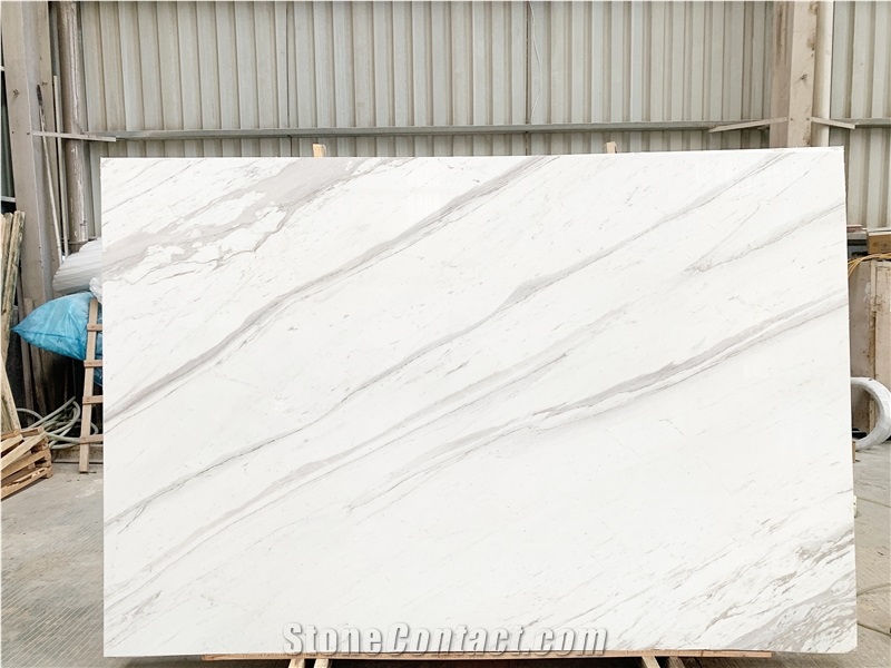 Book Matched Volakas White Marble Slabs