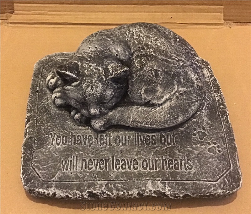 Cat Sculptured Pet Gravestones