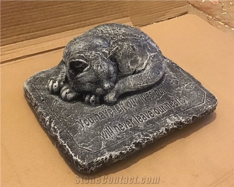 Cat Sculptured Pet Gravestones