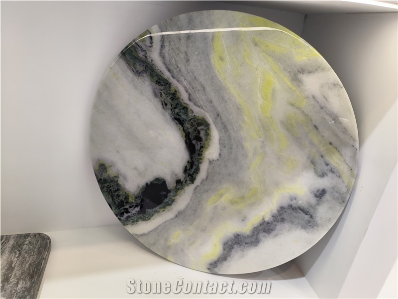 Customized Hand Carved Black And White Marble  Ashtray
