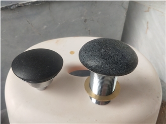 Dark Grey Granite Bathroom Basin And Countertop