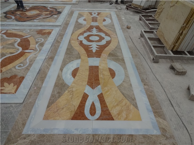 Decoration Large Hotel Marble Carpet Medallions