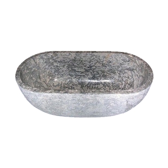 Freestanding Natural Carrara White Marble Hotel Bathtub
