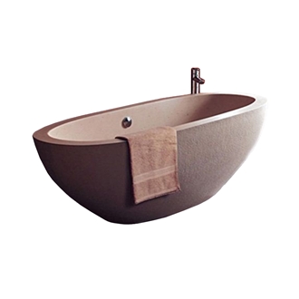 Freestanding Natural Carrara White Marble Hotel Bathtub