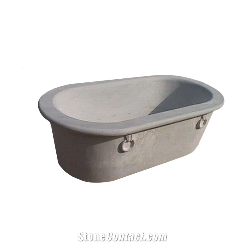 Freestanding Natural White Marble Bathtub