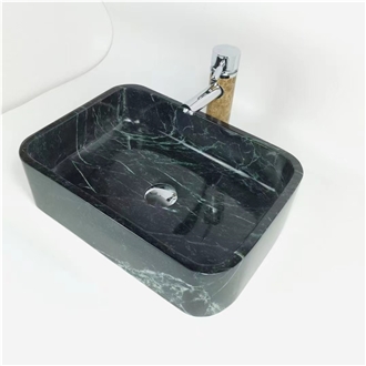 Green Marble Single Stone Engineered Wash Basin